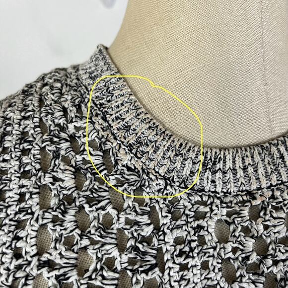 Theory Meenaly Black and White Knit Tunic - Picture 4 of 8